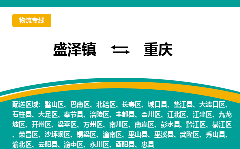 盛泽镇到重庆物流公司|盛泽镇至重庆货运专线