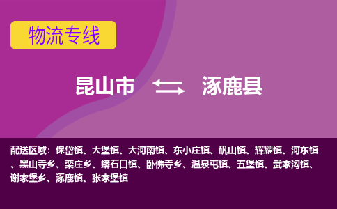 昆山到涿鹿县物流专线-昆山市至涿鹿县货运公司