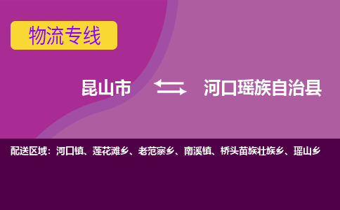 昆山到河口瑶族自治县物流专线-昆山市至河口瑶族自治县货运公司